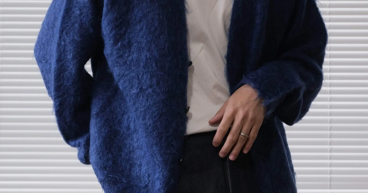 NOTグランジのモヘアカーディガンとずっと探してたなんか良いパンツ｜水岡