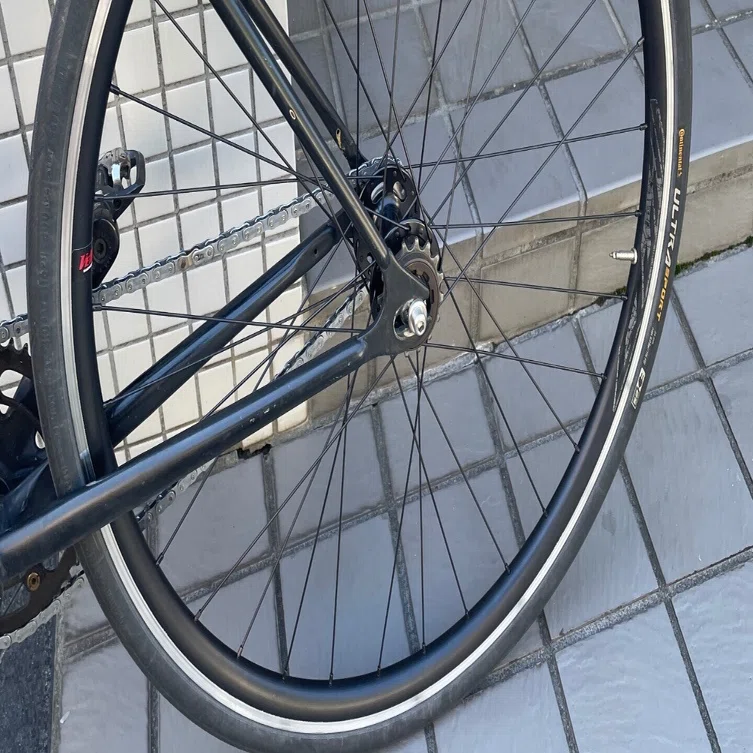 Fuji Featherの固定ギア化と初めての手組みホイールのオーダー｜リア
