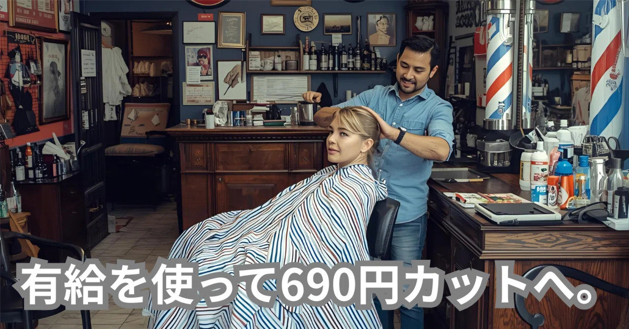 有給を使って690円カットへ。美容室の“合間”に使うなら最強だった話