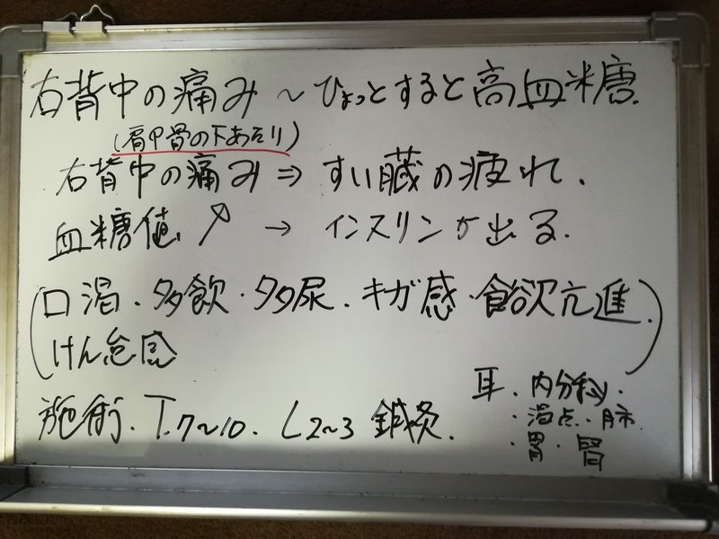 右背中の痛み ひょっとすると高血糖のせいかもしれません ゆら里 Note