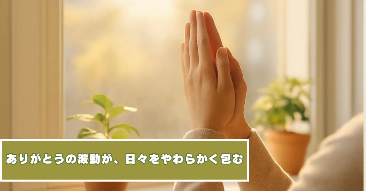 The vibration of gratitude gently wraps around our days｜こん みよし