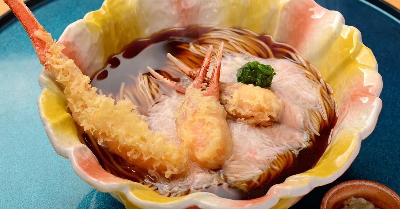 冬の味覚!「蟹のあんかけ蕎麦〜蟹味噌を添えて〜」蟹を味わう贅沢な一杯です!|じねんじょ蕎麦 箱根 九十九