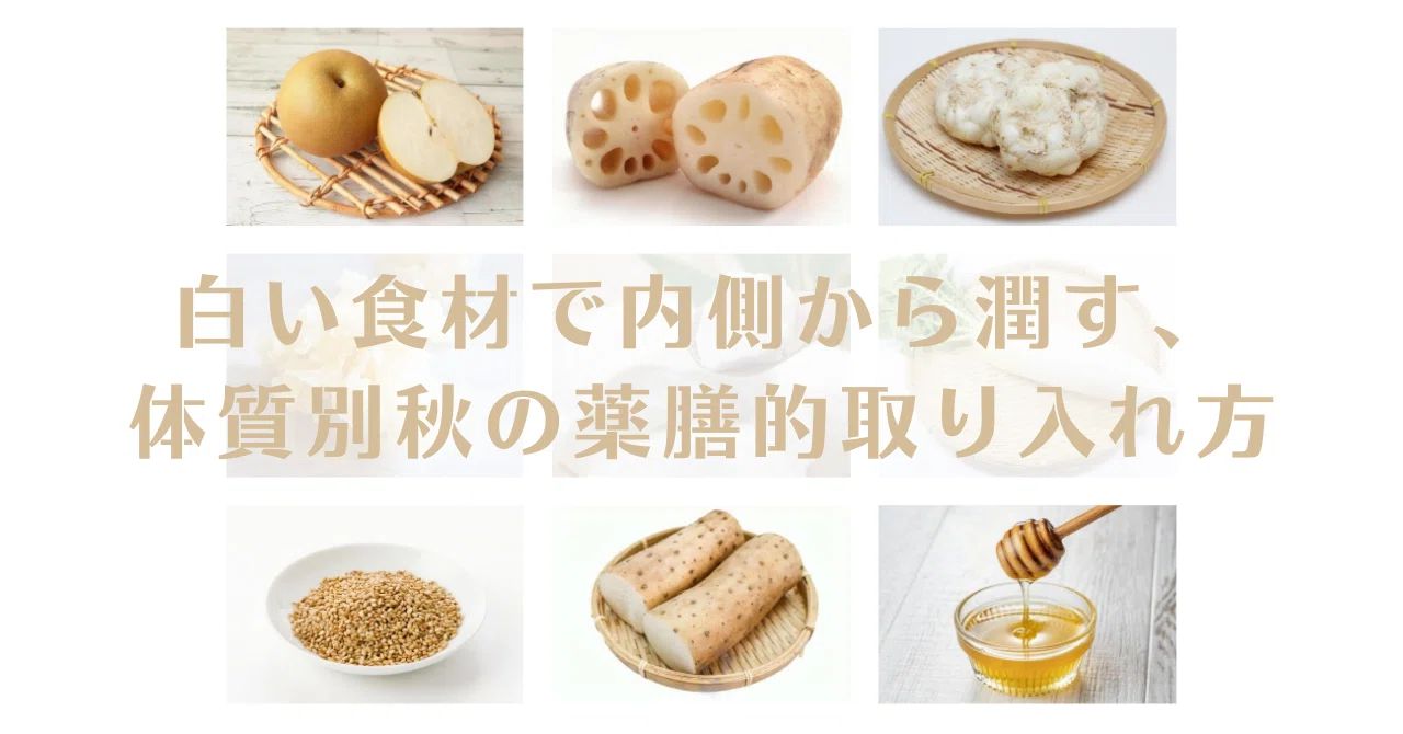 白い食材で内側から潤す、体質別秋の薬膳的取り入れ方｜漢方倶楽部マツフジ