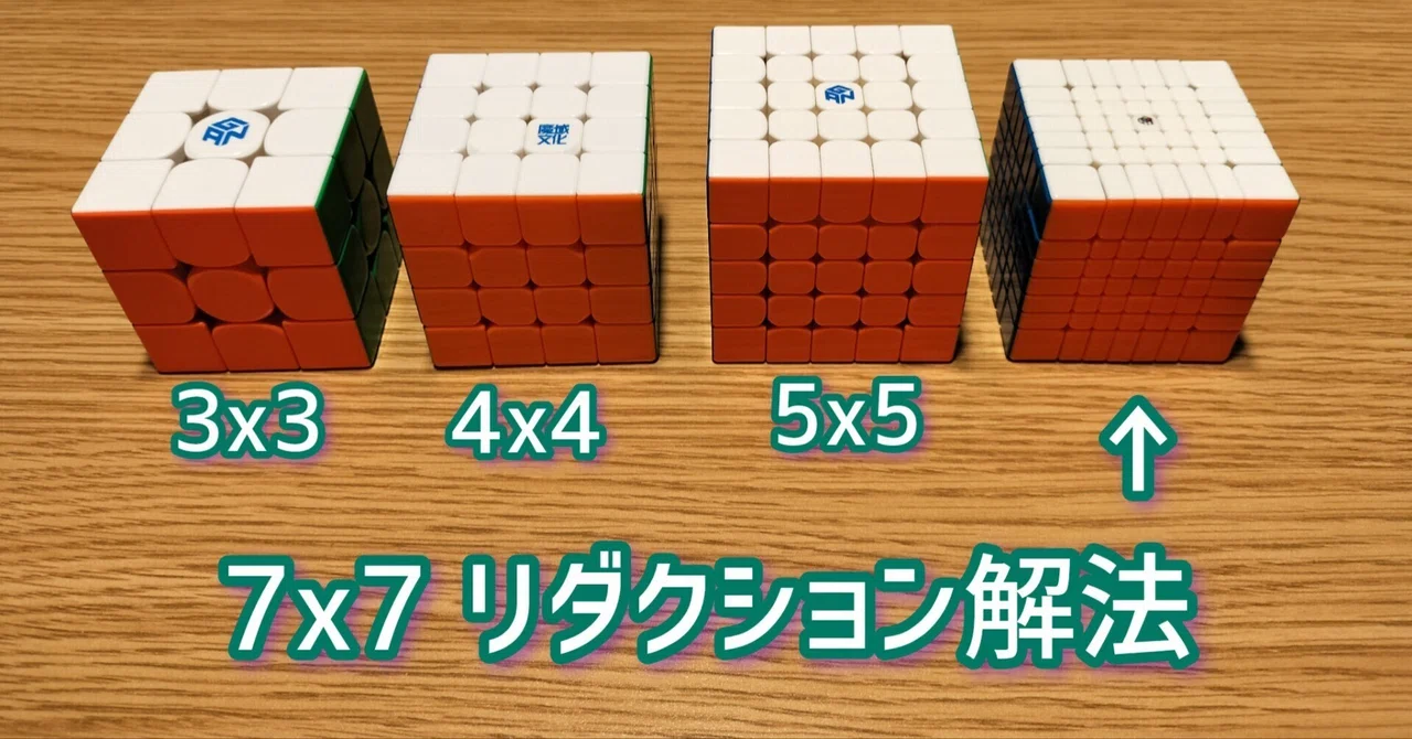 分割分 多分割キューブ初心者がいきなり7x7を覚える（リダクション解法の説明