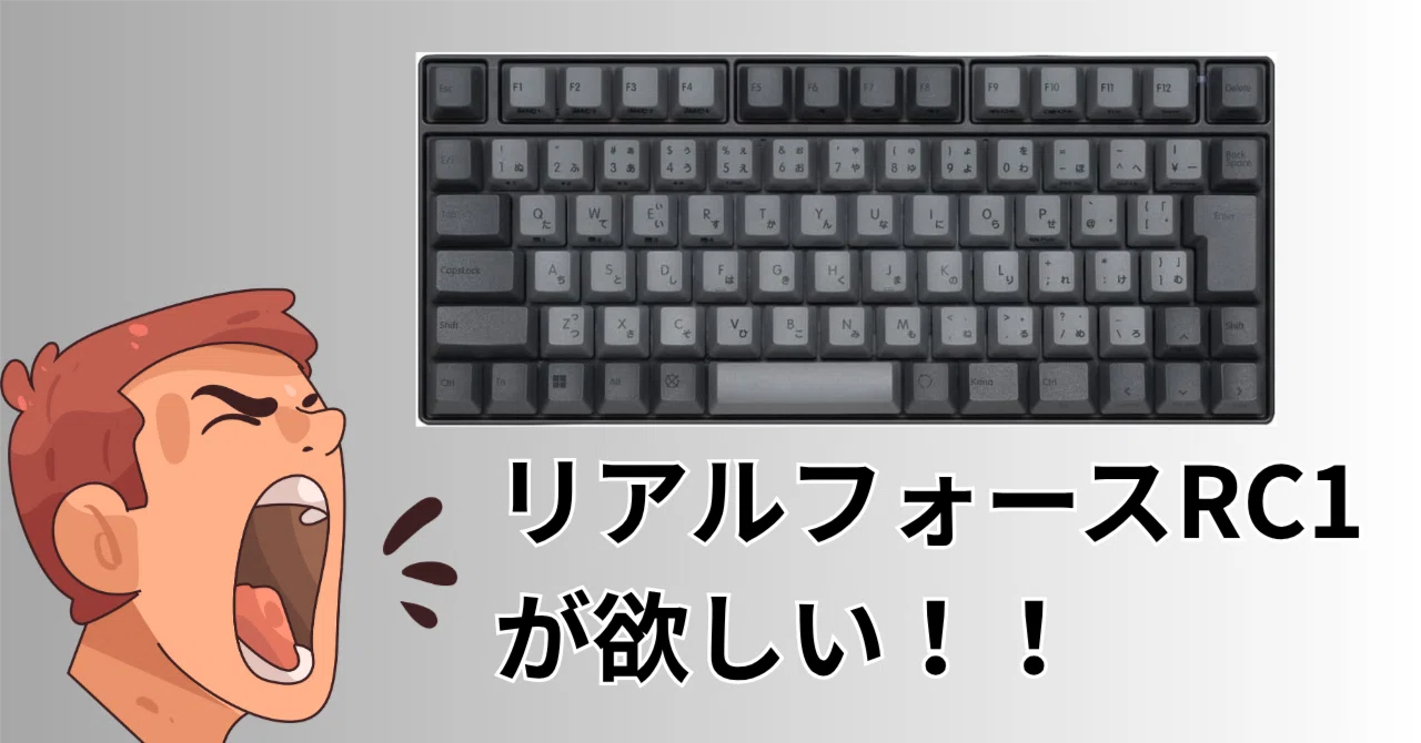 今一番気になるキーボード「リアルフォースRC1」～買うことに躊躇する2 