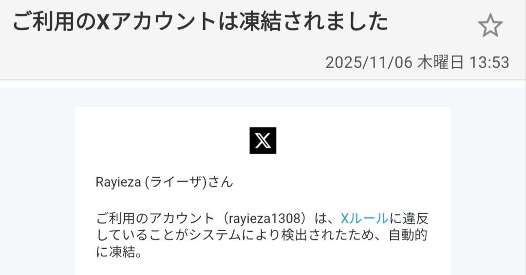 X(Twitter)のアカウント凍結になりました｜ライーザ