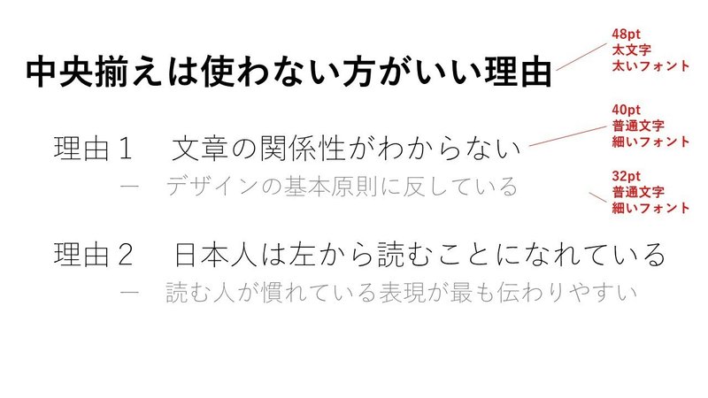 資料を作るときに 中央揃え を使わない方が良い理由 まじめな所長 医療介護データ研究所 Note