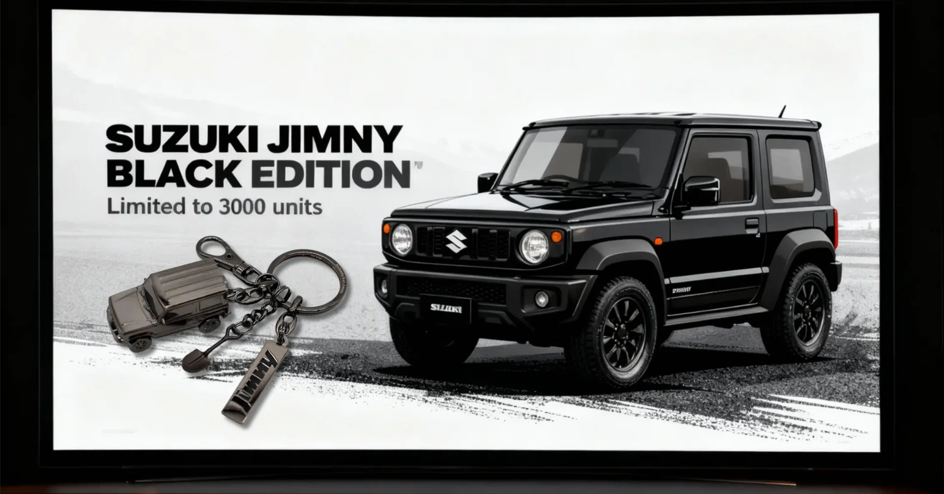 3000個限定】スズキ ジムニーが漆黒のキーチェーンに。BLACK EDITION