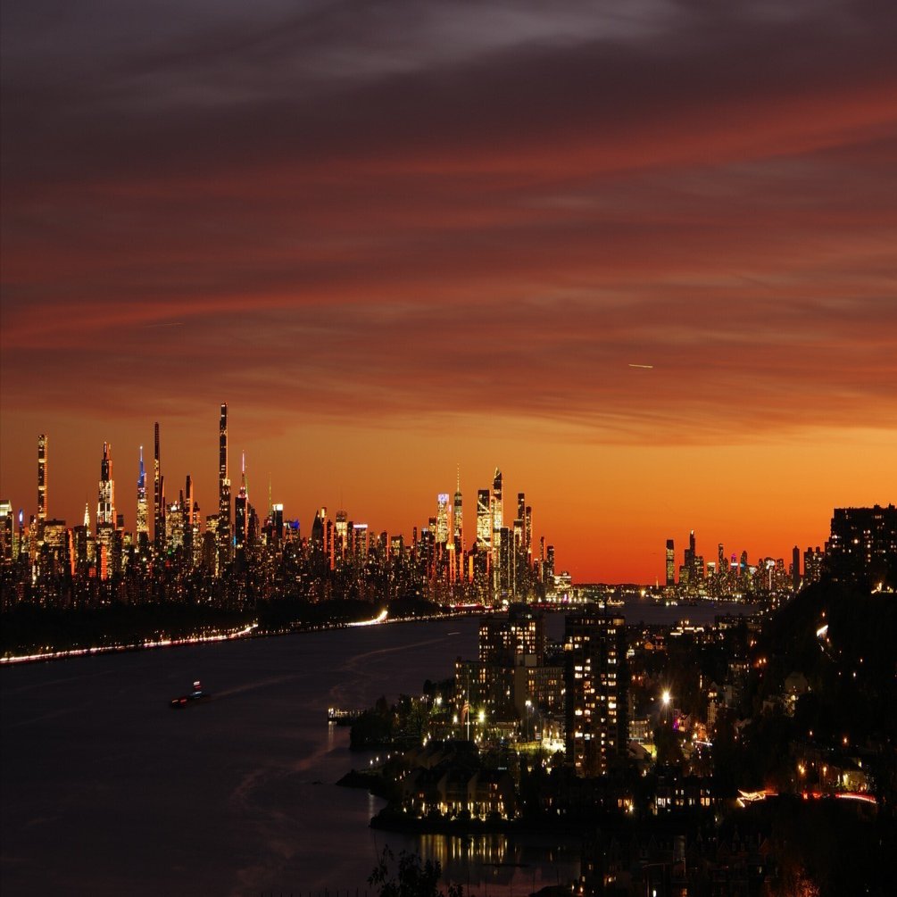 近づく冬と美しいニューヨークの夕焼け🌆｜Takaaki Ueno