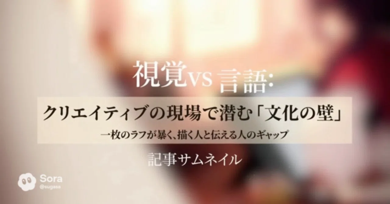 視覚 vs 言語：クリエイティブの現場で潜む「文化の壁」｜sugasa
