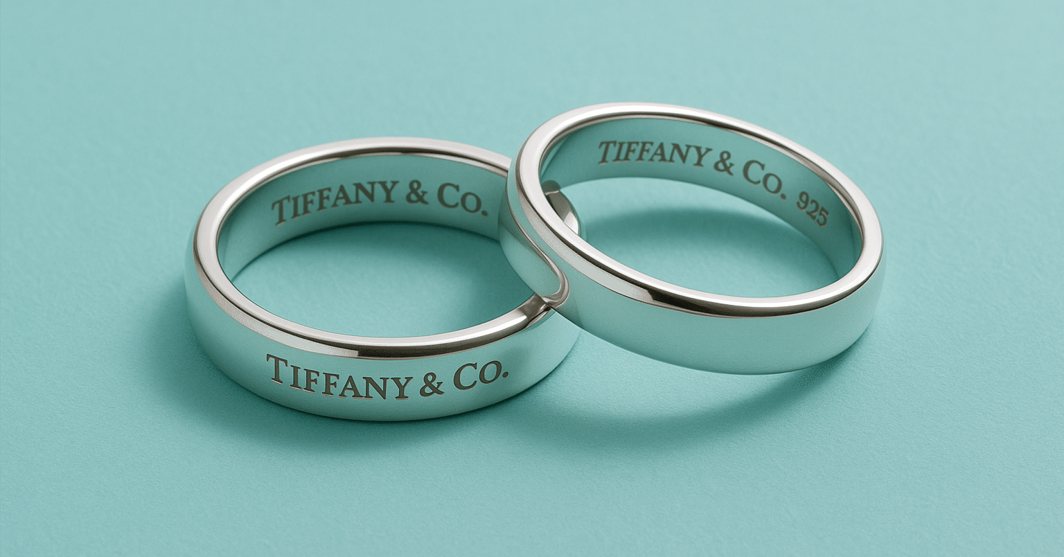 ◆今週末のみお値下げ◆ティファニー　ペアリング 直営手配 すぐ届く!! ティファニー ロゴ入り 3mm ペアリング