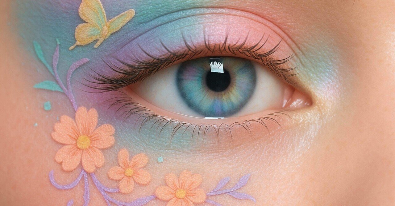 プロンプト】まぶたに描く物語💄—幻想アートメイク｜ワンラビ