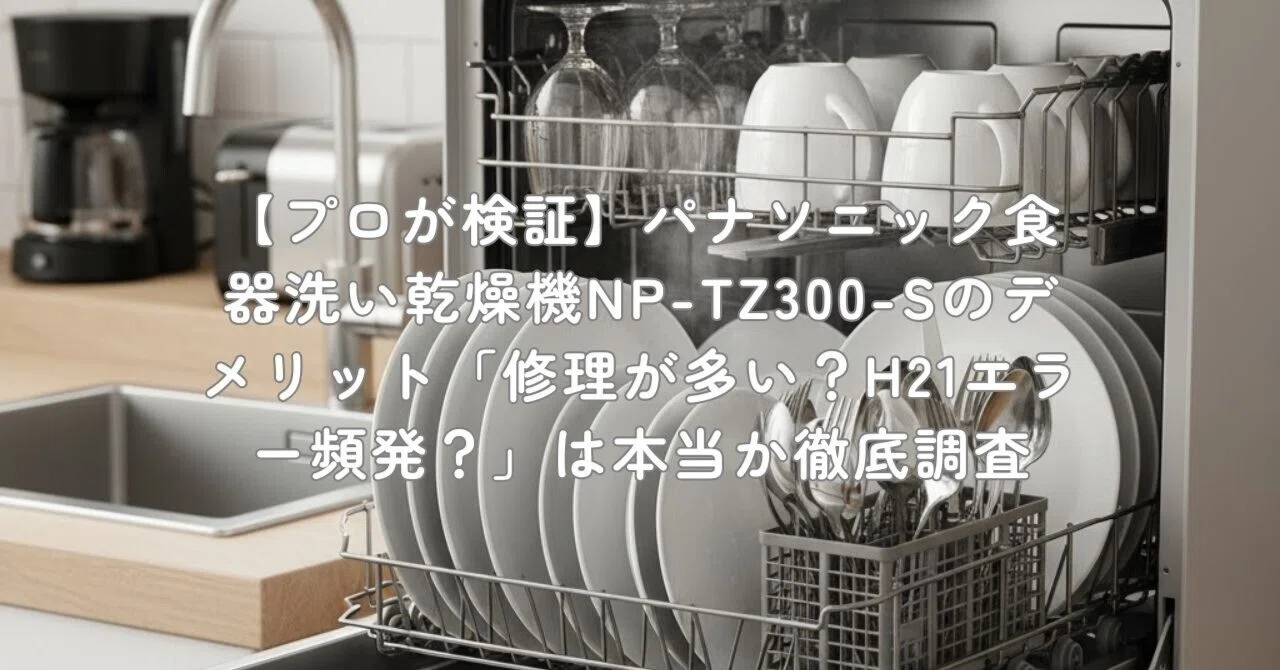 プロが検証】パナソニック食器洗い乾燥機NP-TZ300-Sのデメリット「修理 