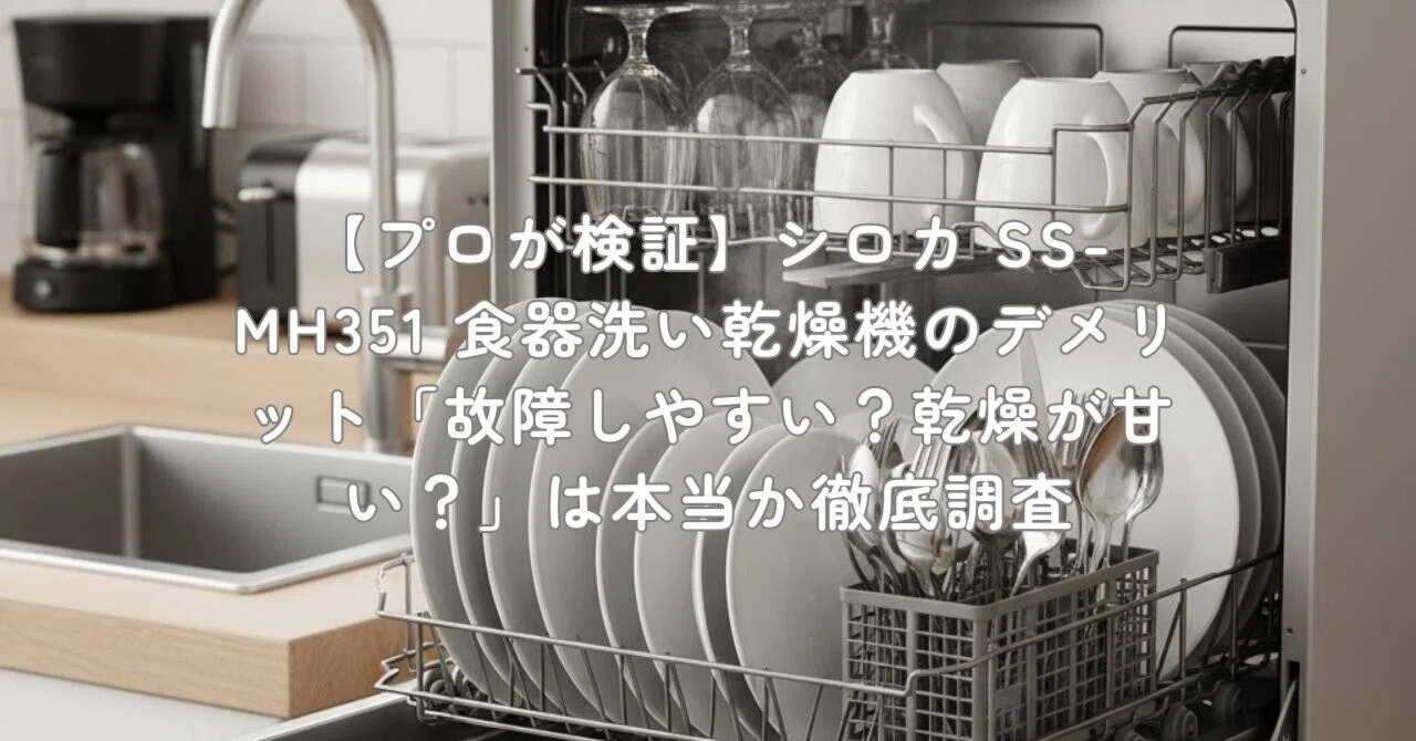 プロが検証】シロカ SS-MH351 食器洗い乾燥機のデメリット「故障し 