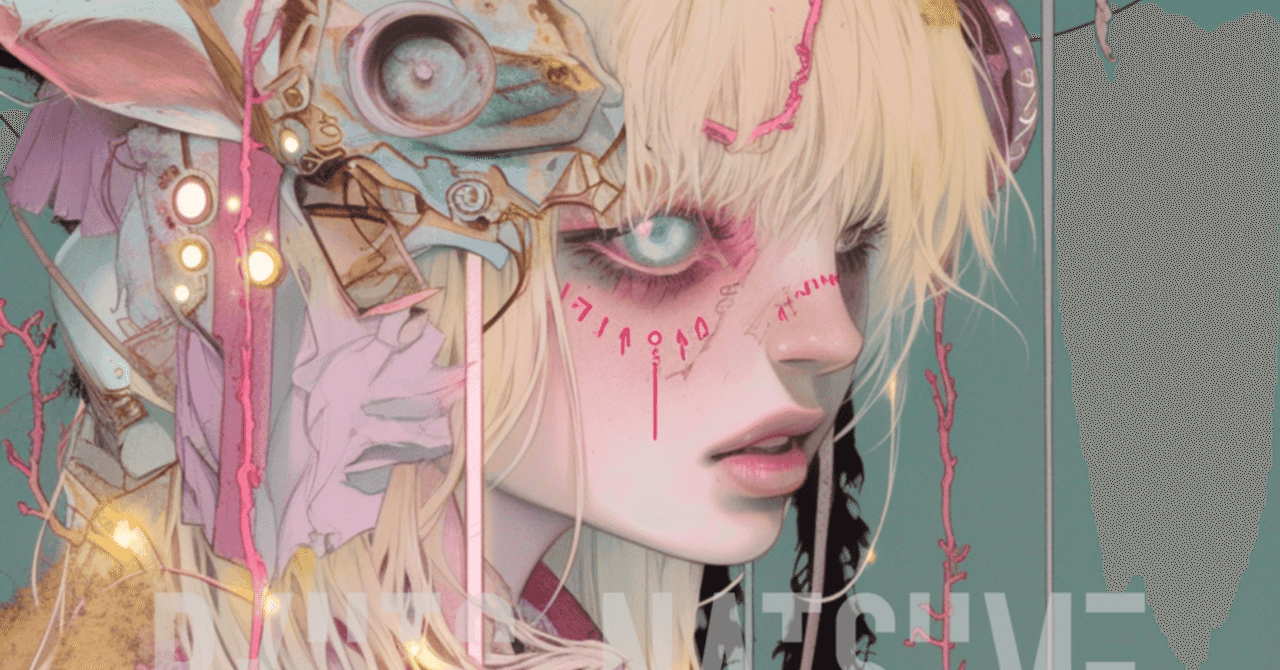 AI画像生成】『鹿冠の門守』朽鉄に咲く祈り【ダークファンタジー×幻想