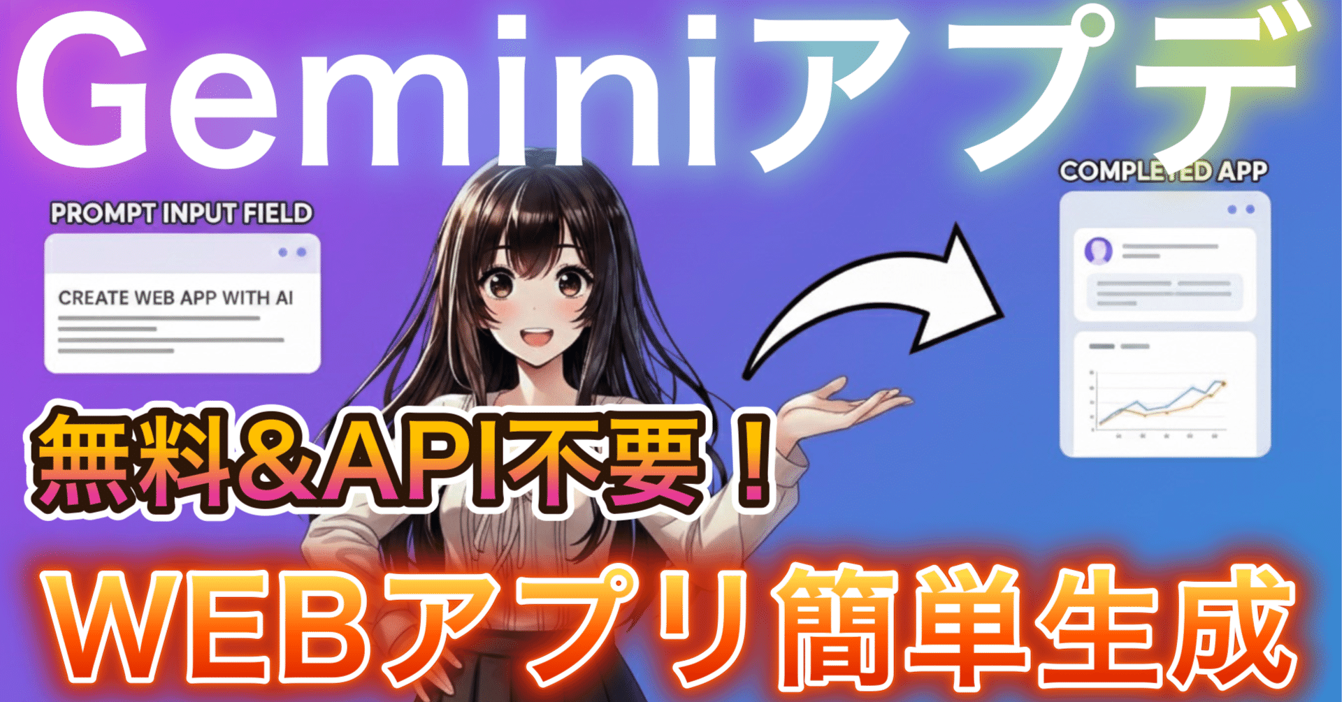 Google GeminiでWEBアプリを簡単自動生成！無料＆API不要のアプリ開発