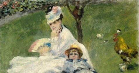 🌿 絵筆が呼吸する瞬間―ルノワール「モネ夫人とその息子」が教えてくれ