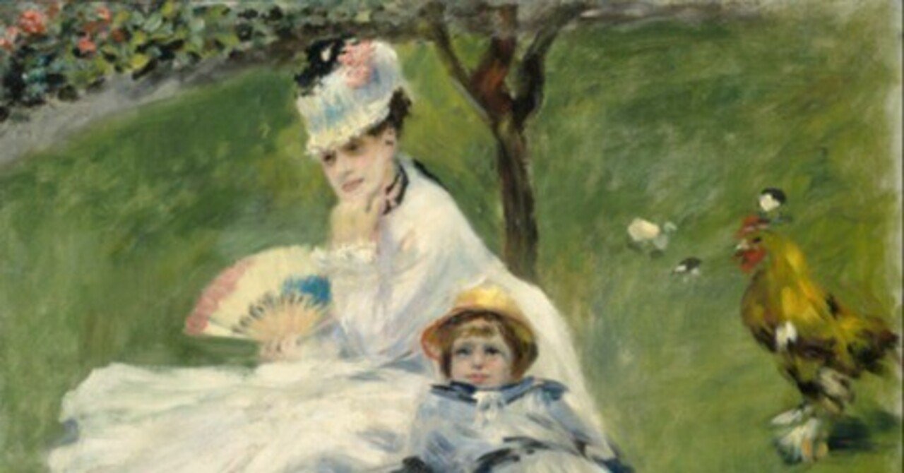 🌿 絵筆が呼吸する瞬間―ルノワール「モネ夫人とその息子」が教えてくれ