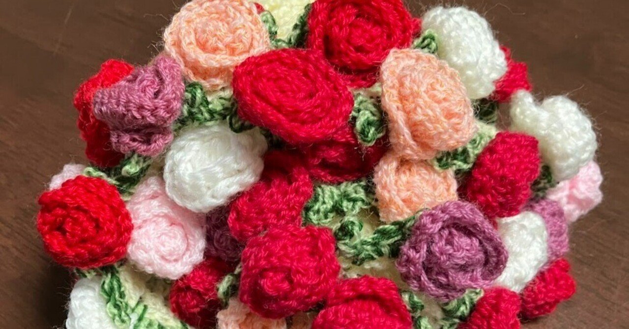 バラの花束ブランケット、編んでみました～☆｜わくわくオンマ