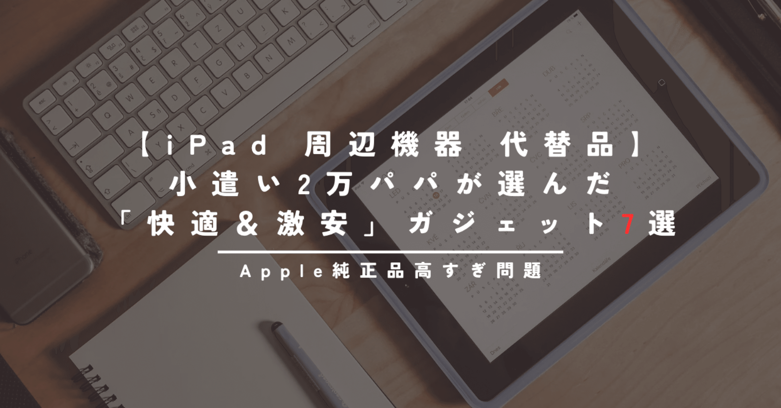 iPad 周辺機器 代替品】純正は高すぎる！小遣い2万パパが選んだ「快適