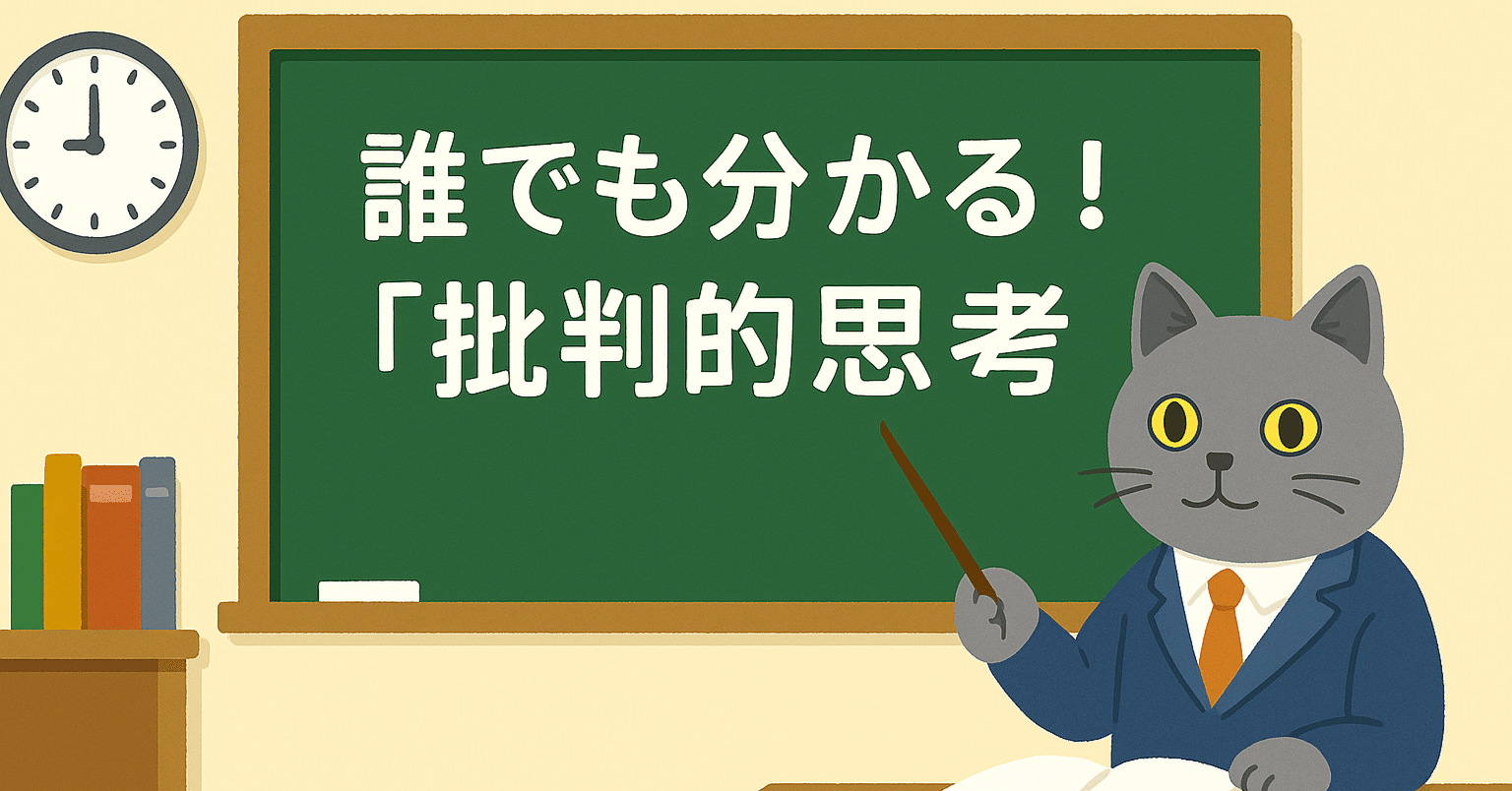 思考力を高めたい人へ！「批判的思考」～本質を見抜いて、良い判断をする力～｜考える猫