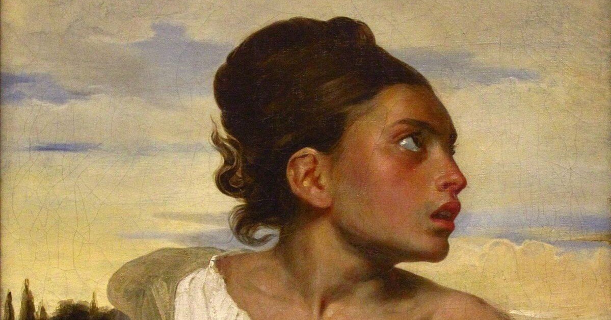 墓場の少女（1824年、ルーヴル美術館所蔵） 