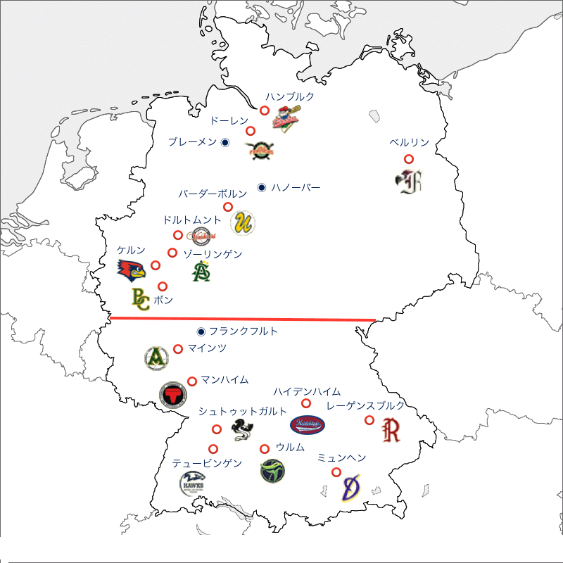 ドイツ野球 ブンデスリーガ １部所属チーム紹介 北地区編 ドイツ野球 元サラリーマンブンデスリーガーなおき Germany Note