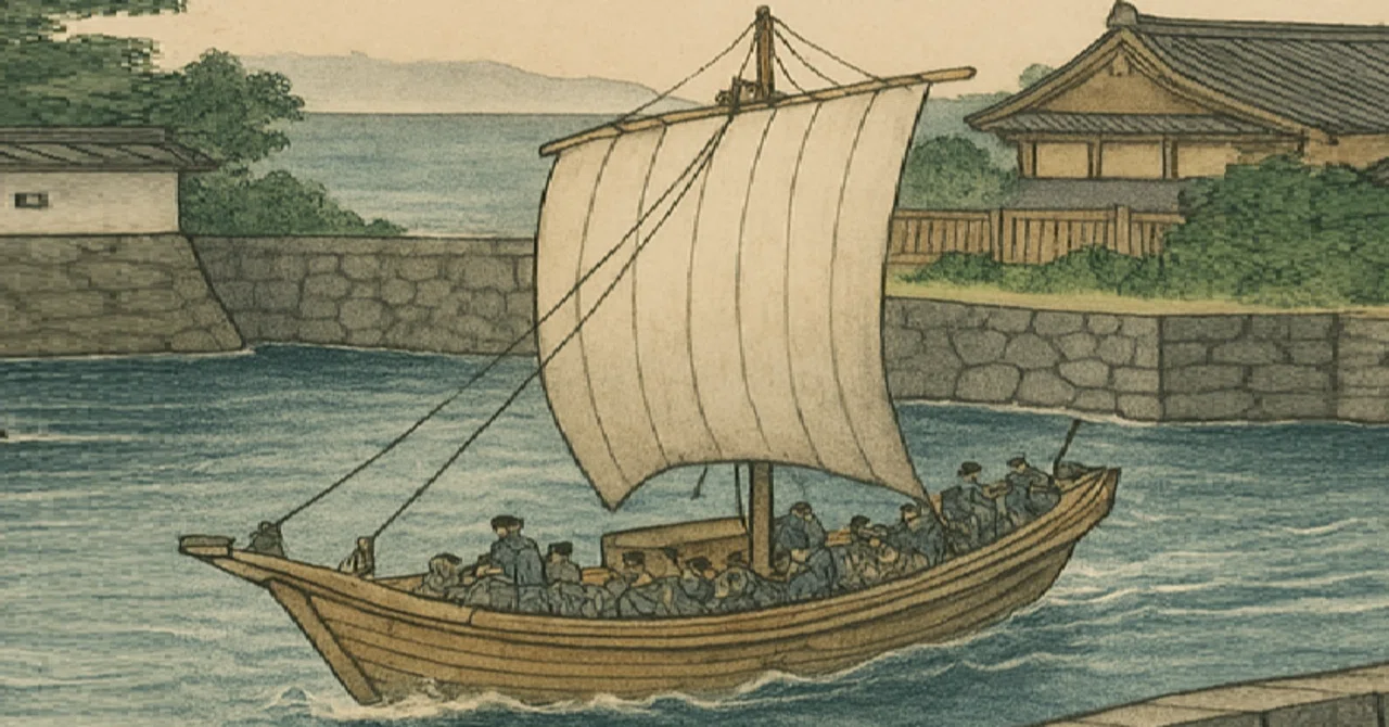 Sunpu Abekawa Satsuma Dote 259 Navigation of Small Ships｜祭門飛鳥