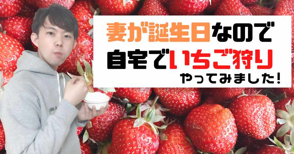 妻が誕生日なので自宅でいちご狩りやってみました たか 教育系フリーランス Note