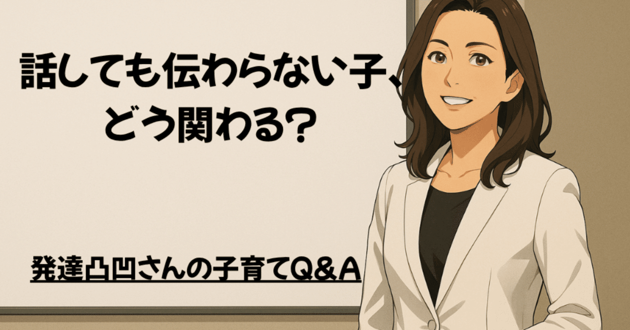 話しても伝わらない子、どう関わる?【発達凸凹さんの子育てQ&A】|子育て|療育|知的障害|繊細|HSP|不登校|たかまみー