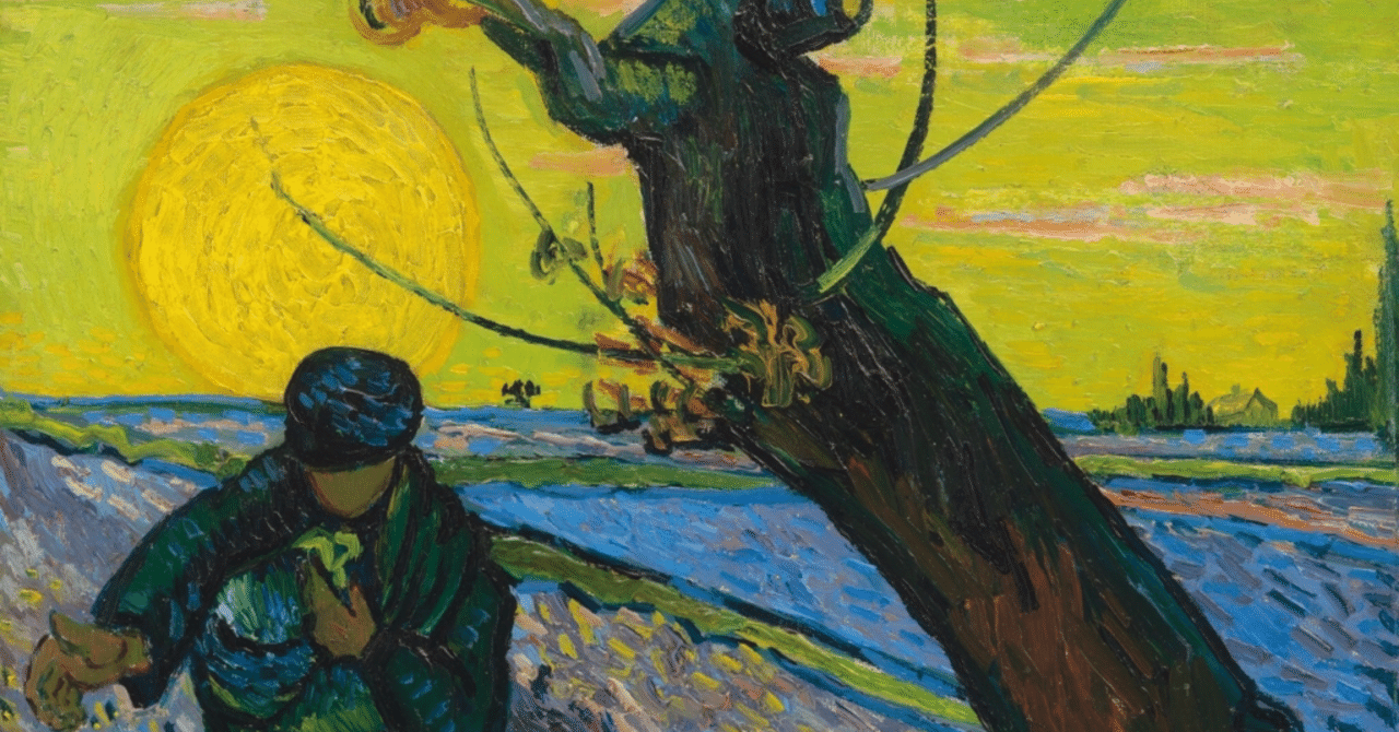 ゴッホ「種蒔く人」の太陽と種｜chuson