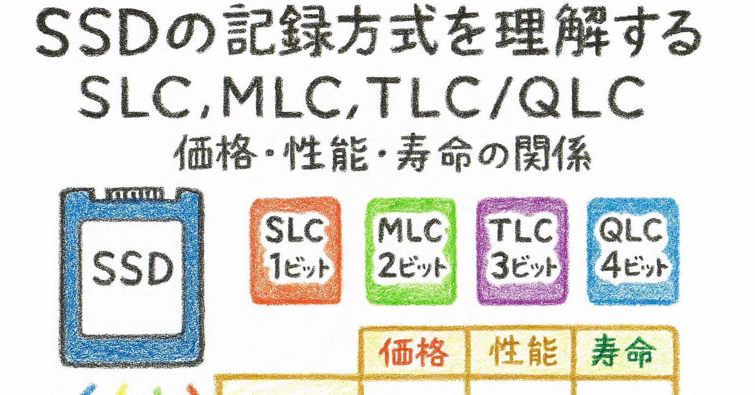 SSDの記録方式を理解する：SLC/MLC/TLC/QLCと価格・性能・寿命の関係