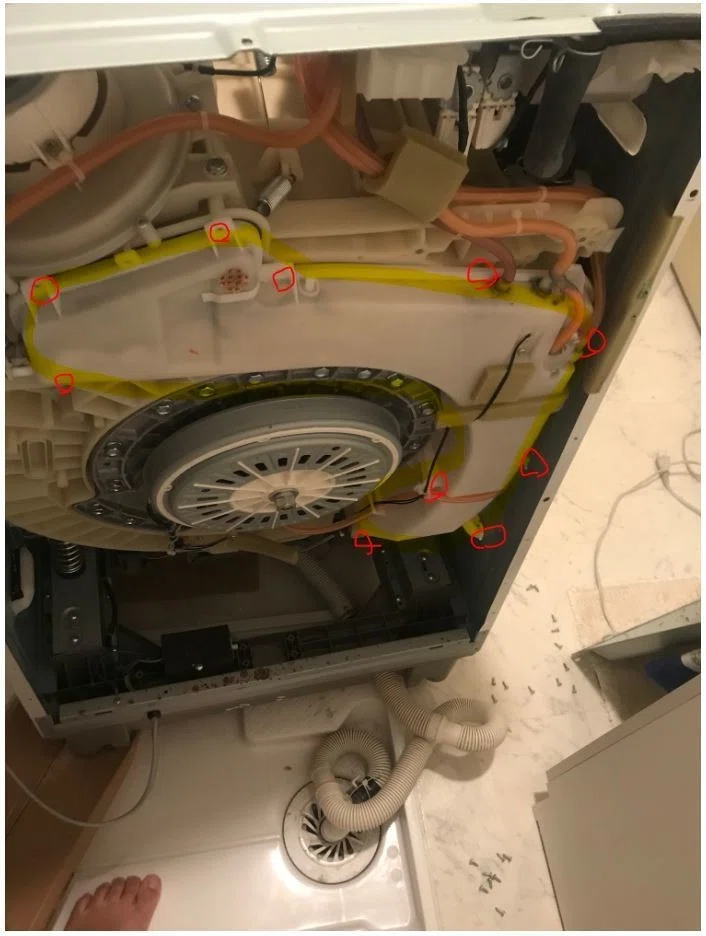 東芝製洗濯乾燥機(TW-250VG)のエラーEH8を修理してみた｜tentomushi