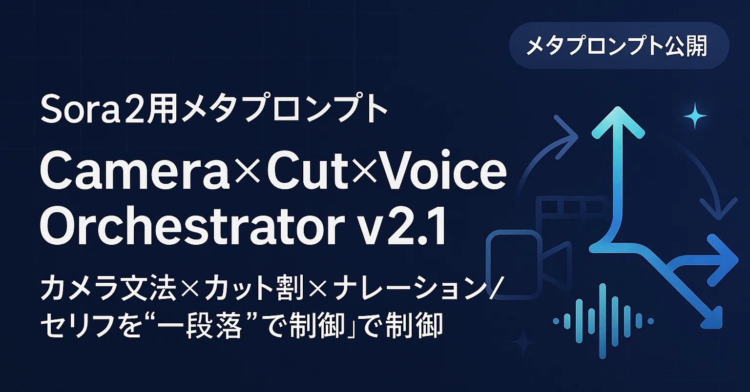 映像×音声まで“一段落”で操る—Sora2用メタプロンプト｜hirokaji