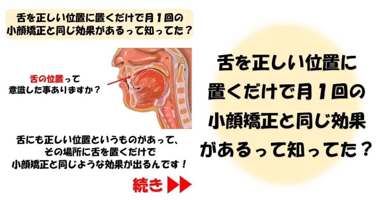 舌を正しい位置に置くだけで月１回の小顔矯正と同じ効果があるって知ってた Revisionginza Note