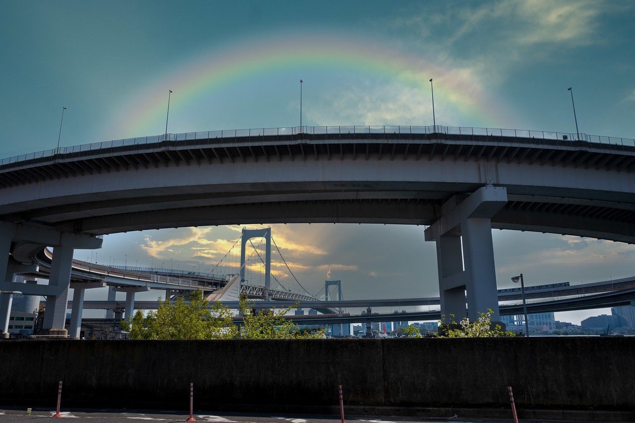 レインボーブリッジに虹 Tatsphoto Note