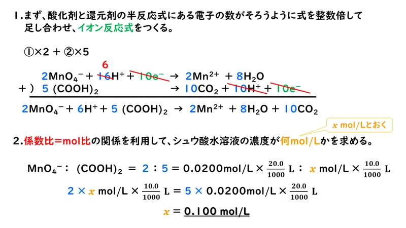 7 4 酸化還元反応の量的関係 おのれー Note