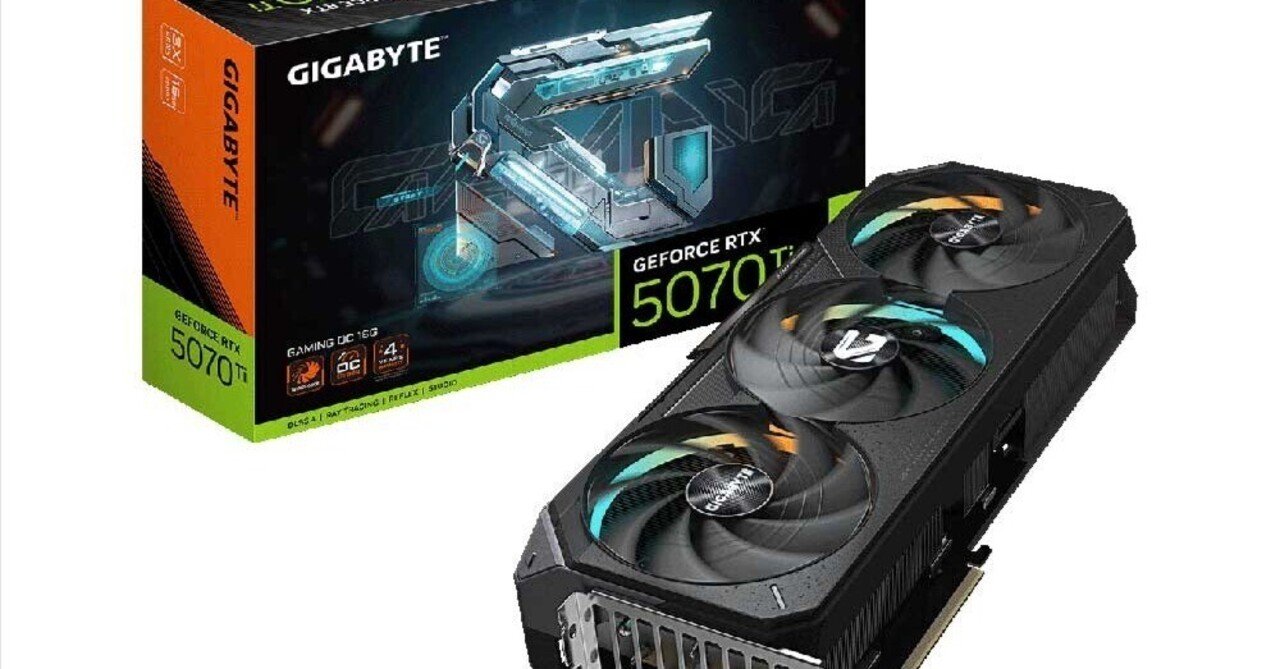 本日見つけた掘り出し物】GIGABYTE GeForce RTX 5070 Ti OCグラボ