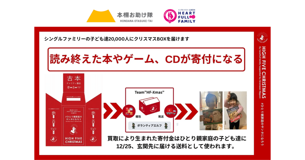 ひとり親家庭に“クリスマスを届ける”古本チャリティ。企業と教会の2軸で全国に支援の輪を広げる｜本棚お助け隊_ブギ