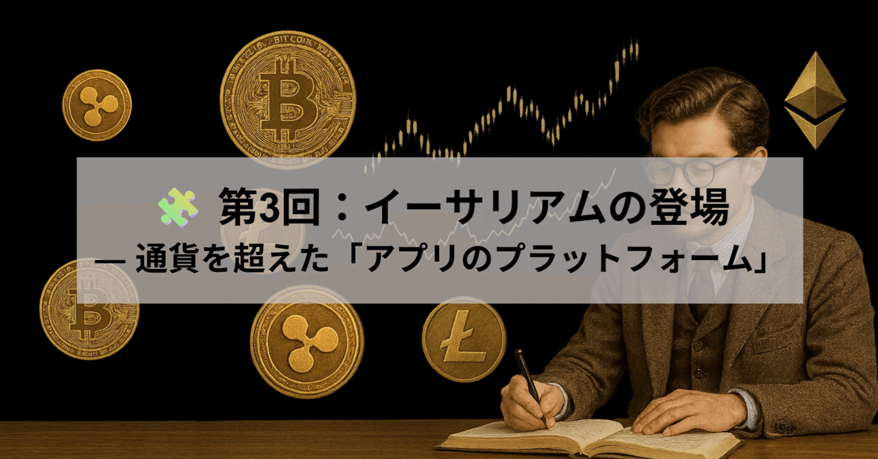 🧩 第3回：イーサリアムの登場 ― 通貨を超えた「アプリのプラットフォーム」｜初心者向け投資(FX)講座@wave