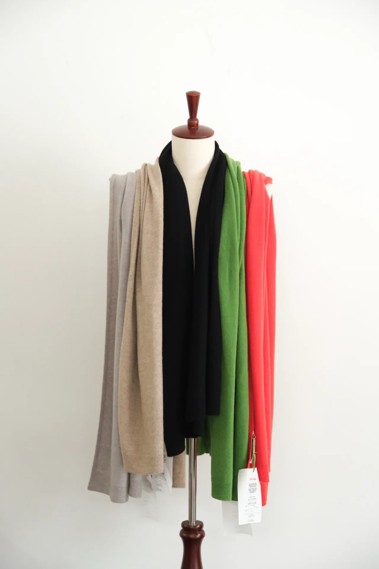 Olde H ＆ Daughter aged cashmere scarf Olde H & Daughter】AGED CASHMERE SCARF MOSS