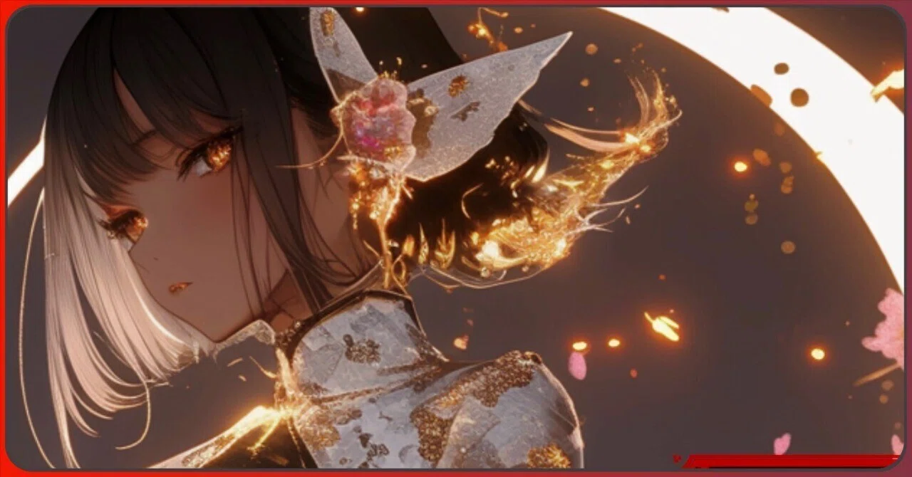 漆黒の絶対領域】月を喰らう妖怪｜二つの夜 (#AIイラスト#画像生成AI