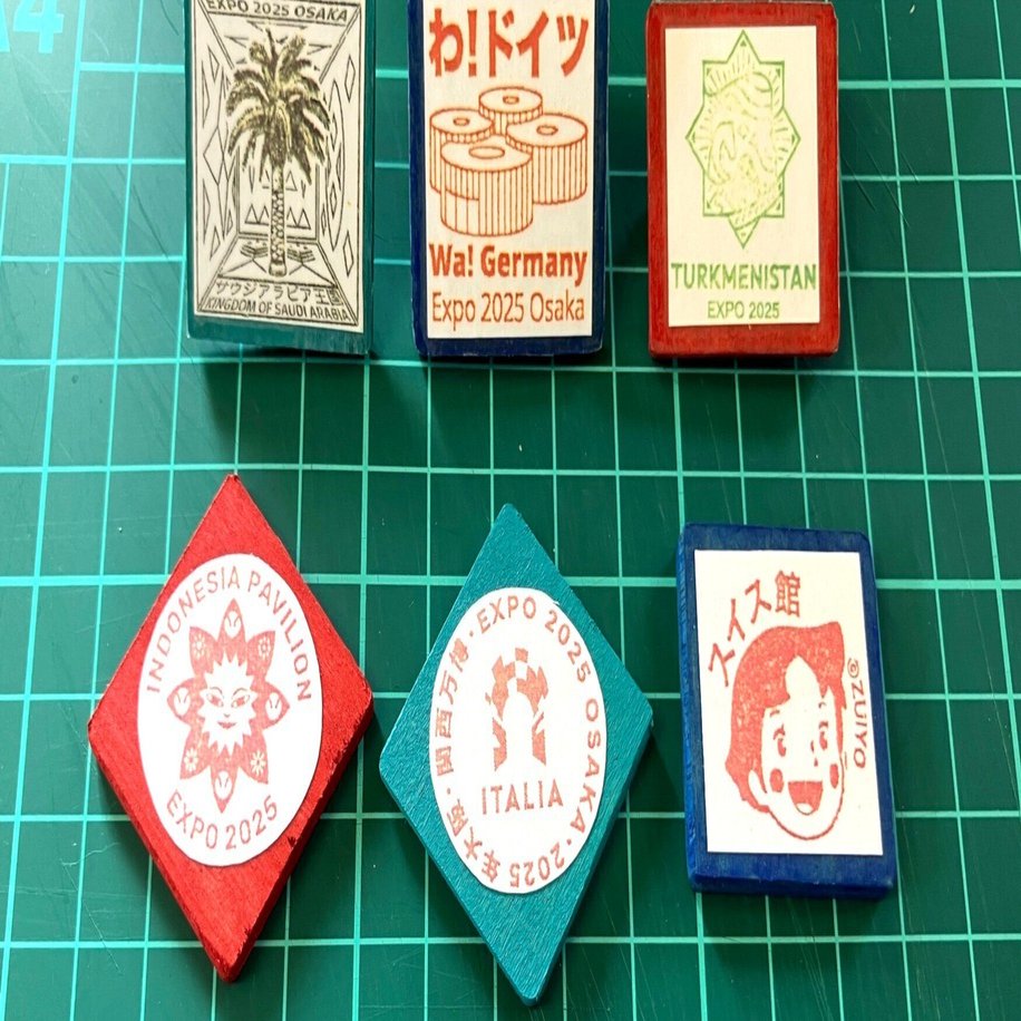 万博 「スタンプ」ピンズをつくろう！（工作・手作り）｜解脱者 武庫川散歩