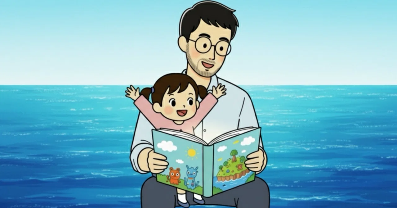 育児×読書】子供が初めて集中した絵本は『おじいちゃんのゆめのしま