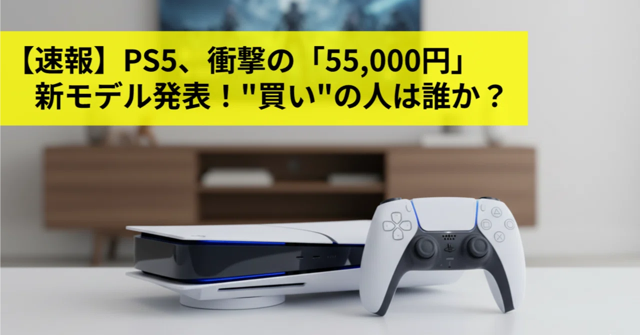 速報】PS5、衝撃の「55,000円」新モデル発表！