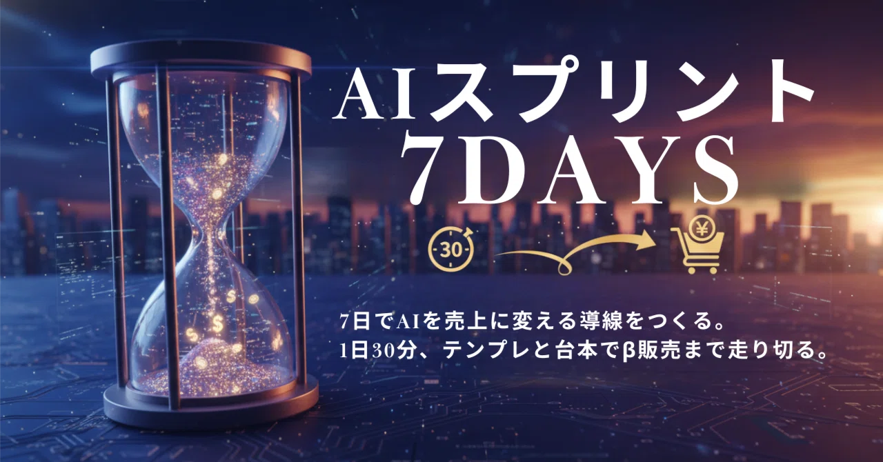 AI Sprint 7 DAYS｜miya｜データ×星で人生の最適解を導く鑑定師