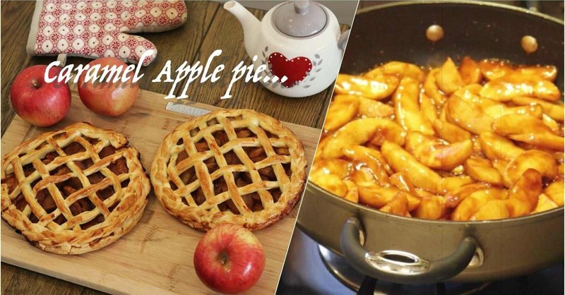 シナモン香る、失敗しないキャラメルアップルパイの作り方🍎「Caramel apple pie」Recipe【Ralu＆湯木優輝】【Teach me cooking】ep09