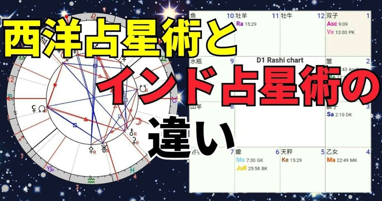 西洋占星術とインド占星術の違い Lyra Grace Note