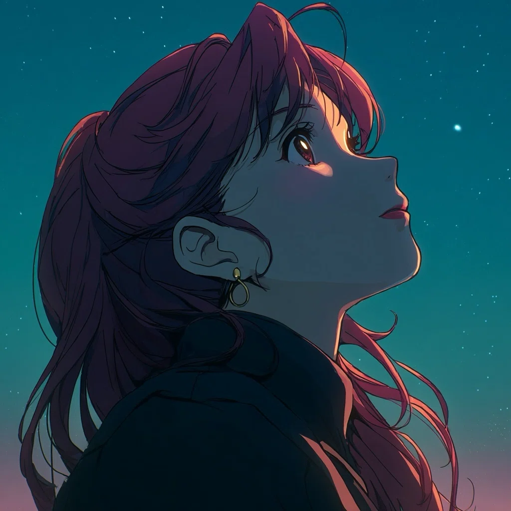 AIイラスト】夜空に願いを込めて【十人十色】｜茉白トキ@十人十色Project
