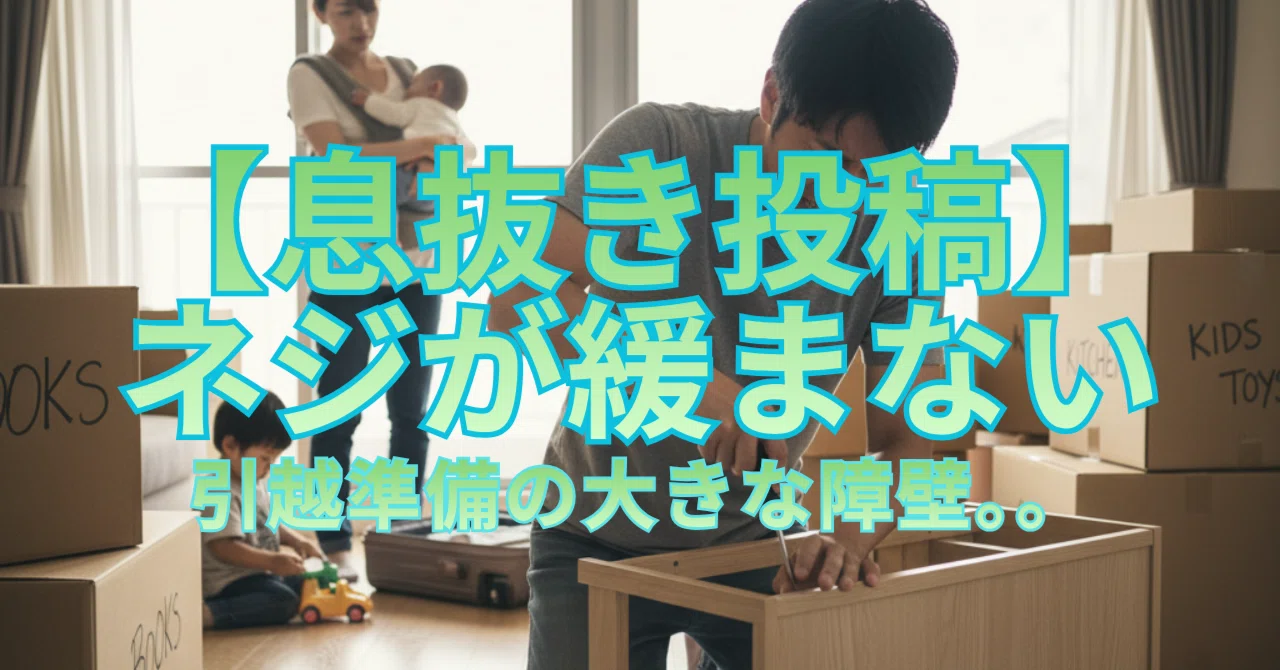 引っ越すので 息抜き投稿】助けて！ニトリNポルタのネジが解体不能！引っ越し準備が